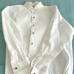 Men's Tuxedo Shirt.  15-1/2, 33, with studs and cufflinks